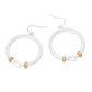 Madeline Love Matte Silver Two Tone Twisted Hoop Link Drop Dangle Earrings - desc