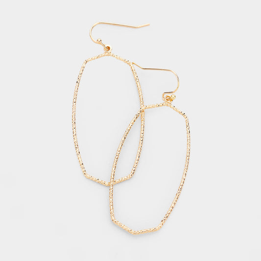 Madeline Love Gold Open Metal Earrings