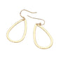 Madeline Love Gold Geometric Metal Open Teardrop Drop Earrings - desc