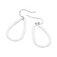 Madeline Love Rhodium Geometric Metal Open Teardrop Drop Earrings - desc