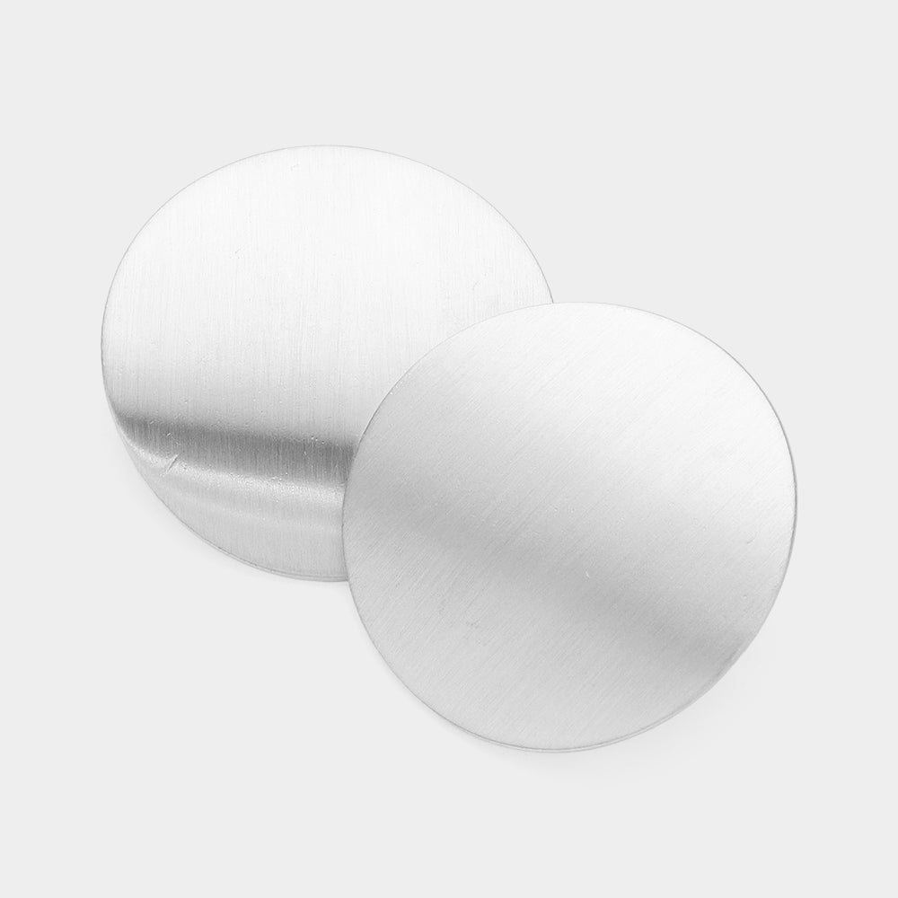 Madeline Love Rhodium Metal Disc Earrings