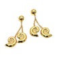 Madeline Love Gold Stainless Steel Double Spiral Shell Drop Earrings - desc