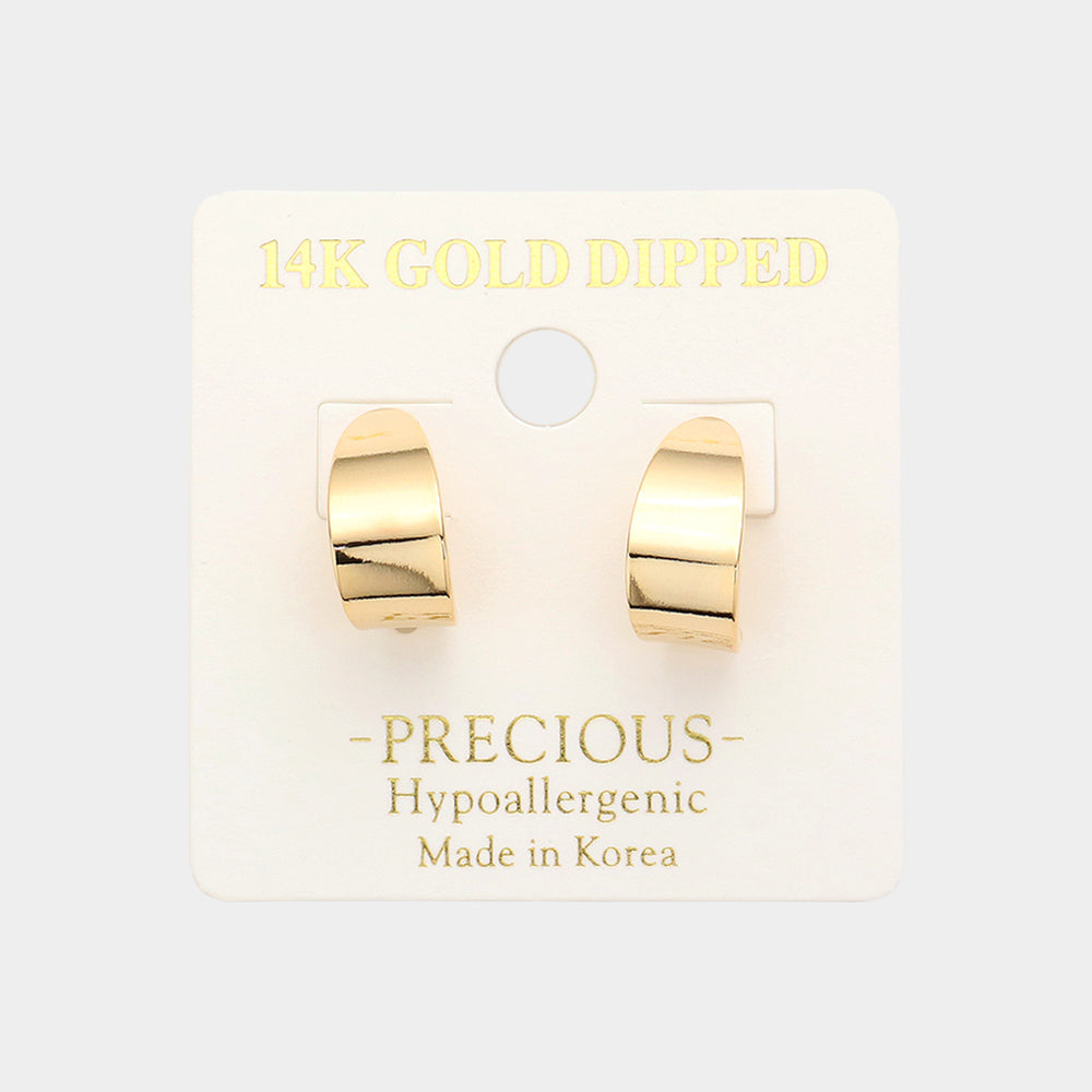 Madeline Love Gold 14K Gold Dipped Hypoallergenic Metal Earrings