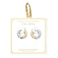Madeline Love Gold SECRET BOX_Genuine Gold Dipped Two Tone Hypoallergenic Huggie Hoop Earrings - extra