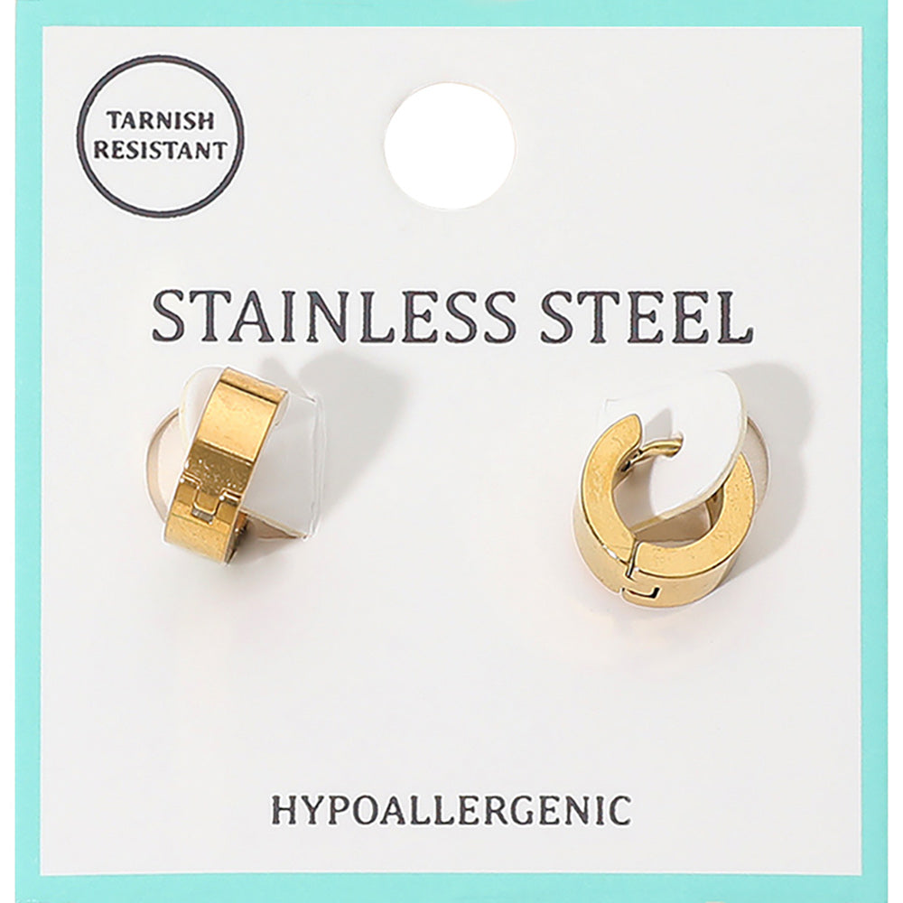Madeline Love Gold Stainless Steel Mini Huggie Hoop Earrings