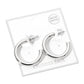 Madeline Love Silver Silver Dipped Open Hoop Earrings - desc