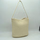 Woven Bucket Hobo Bag with Wide Shoulder Strap - Cream - Hobo Bags