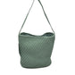 Woven Bucket Hobo Bag with Wide Shoulder Strap - Sage Green - Hobo Bags