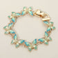 Madeline Love Blue, Gold Butterfly Link Magnetic Bracelet - Bracelets