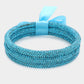 Madeline Love Aqua 3PCS - Rhinestone Pave Bangle Layered Bracelets