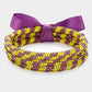 Madeline Love Purple , Yellow 3PCS - Rhinestone Pave Bangle Layered Bracelets