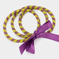 Madeline Love Purple , Yellow 3PCS - Rhinestone Pave Bangle Layered Bracelets - desc