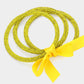 Madeline Love Yellow 3PCS - Rhinestone Pave Bangle Layered Bracelets - desc