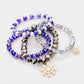 Antique Gold, Blue Elevate your winter look with this 4PCS Snowflake Crystal Bead Stretch Layered Bracelet set, featuring sparkling crystal beads and elegant snowflake charms. The stretch-fit design offers comfortable wear, making these layered bracelets perfect for holiday parties, seasonal outfits, and everyday festive style.