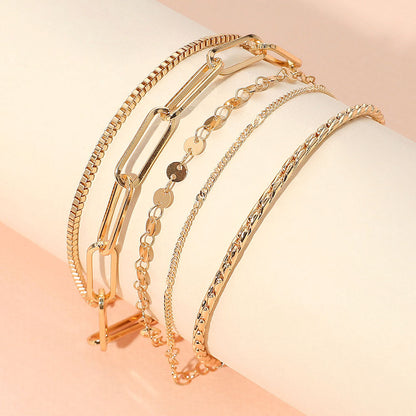 Madeline Love Gold Metal Chain Bracelet Set