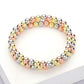 Madeline Love Three Tone Stainless Steel Ball Stretch Multi Layered Bracelets