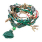 Madeline Love Green 7PCS - Boho Bird Starfish Lace Tassel Charm Beaded Stretch Multi Layered Bracelets - extra