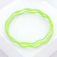 Madeline Love Green 3PCS - Zigzag Chevron Wavy Bangle Bracelets