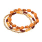 Madeline Love Brown, Gold 3PCS - Resin Pebble Metal Ball Beaded Stretch Multi Layered Bracelets - desc