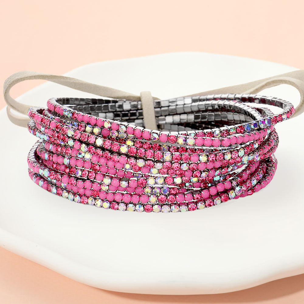 AB, Hematite, Pink