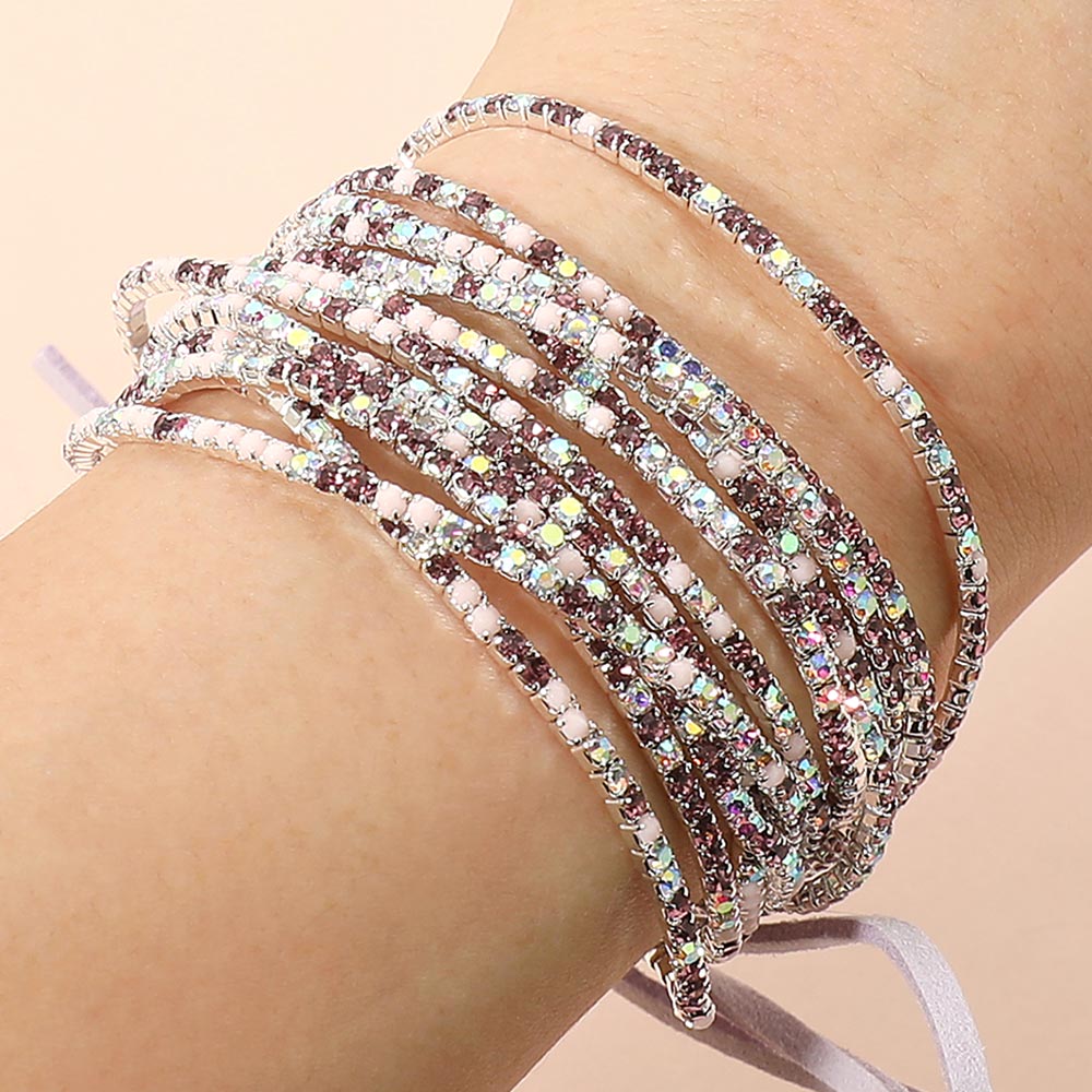 Multi, Purple , Silver
