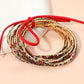 Madeline Love Gold Ribbon Colorful Rhinestone Layered Stretch Bracelets