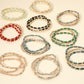 Madeline Love Cream 3PCS - Faceted Tube Beaded Stretch Multi Layered Bracelets - extra