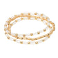 Madeline Love Clear 3PCS - Faceted Tube Beaded Stretch Multi Layered Bracelets - desc
