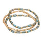 Madeline Love Blue, Hematite 3PCS - Faceted Tube Beaded Stretch Multi Layered Bracelets - desc