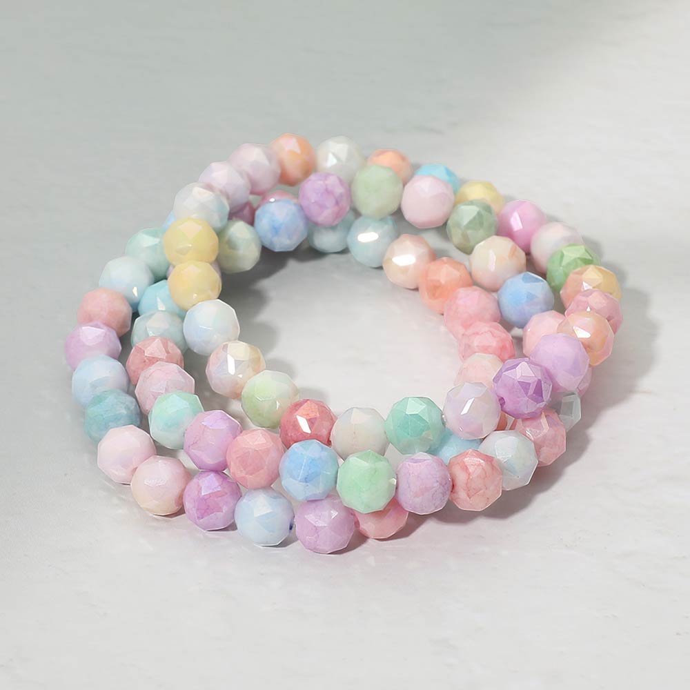 Madeline Love Multi 3PCS - Faceted Beaded Stretch Multi Layered Bracelets
