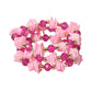 Madeline Love Fuchsia 3PCS - Boho Chip Beaded Stretch Multi Layered Bracelets - desc