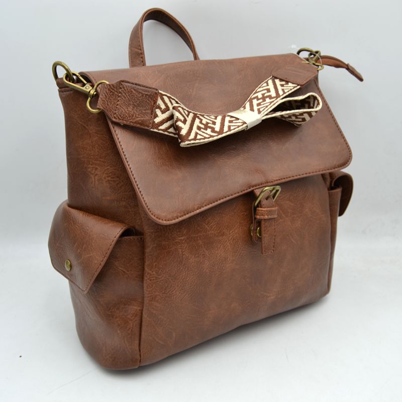Aztec Strap Flap Backpack