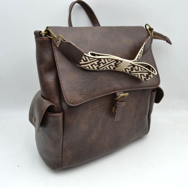 Aztec Strap Flap Backpack