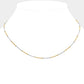 Madeline Love Gold, Silver, Two Tone 2PCS - Two Tone Snake with Bead Chain Necklace with Bracelet - Necklaces - desc