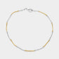 Madeline Love Gold, Silver, Two Tone 2PCS - Two Tone Snake with Bead Chain Necklace with Bracelet - Necklaces - extra