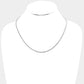 Madeline Love Rhodium 16 INCH, 3mm Stainless Steel Rope Chain Necklace - Necklaces - desc