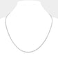 Madeline Love Rhodium 18 INCH, 3mm Stainless Steel Rope Chain Necklace - Necklaces - desc