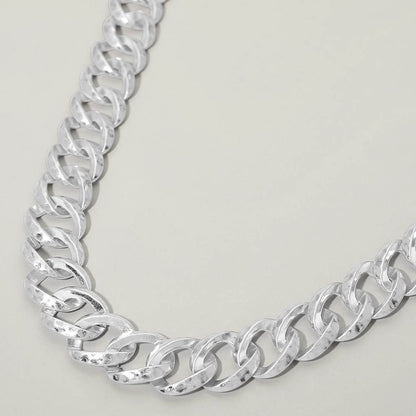 Madeline Love Worn Silver Bold Chunky Chain Necklace - Necklaces