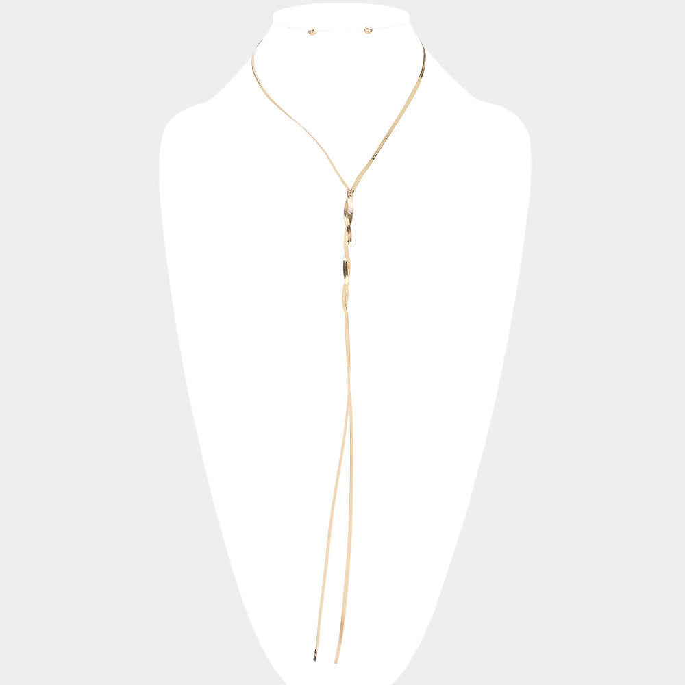 Madeline Love Gold Snake Chain Metal Necklace - Necklaces