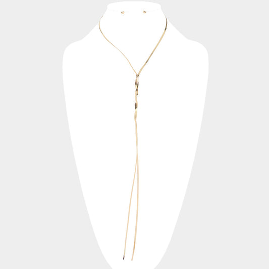 Madeline Love Gold Snake Chain Metal Necklace - Necklaces