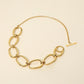Madeline Love Gold Stainless Steel Bold Oval Link Toggle Necklace - Necklaces - extra