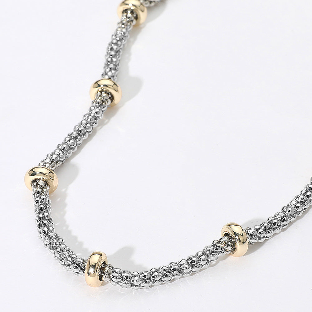 Madeline Love Two Tone 14K Gold Plated Two Tone Mesh Chain Necklace