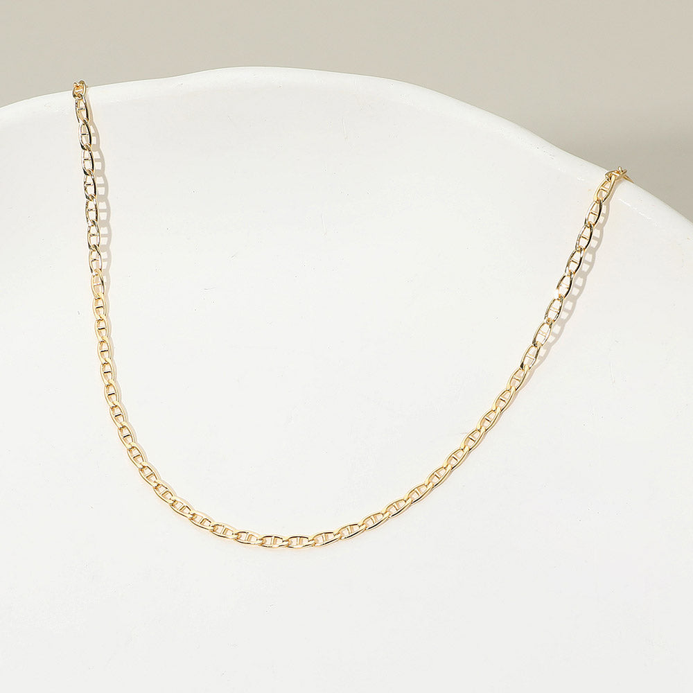 Madeline Love Gold 18K Gold Filled Mariner Link Cable Chain Necklace
