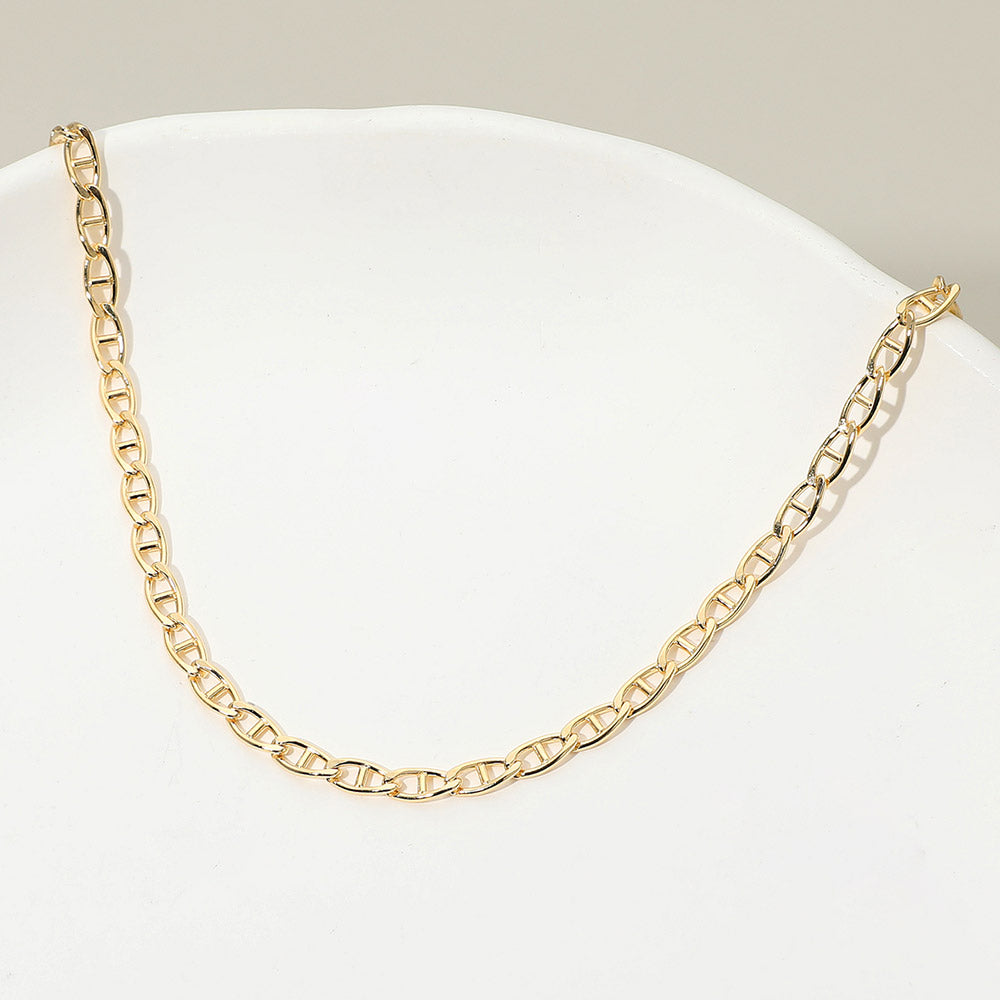 Madeline Love Gold 18K Gold Filled Mariner Link Cable Chain Necklace