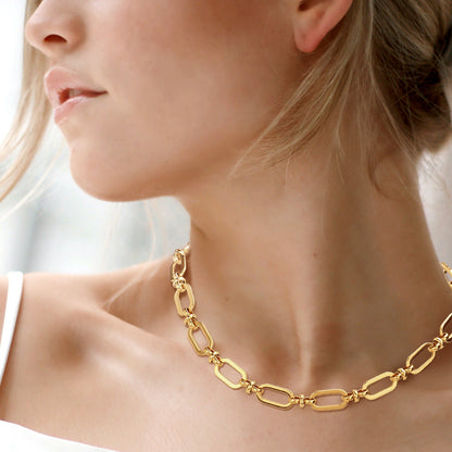 Madeline Love Gold 18K Gold Dipped Stainless Steel Premium Handmade Chain Necklace