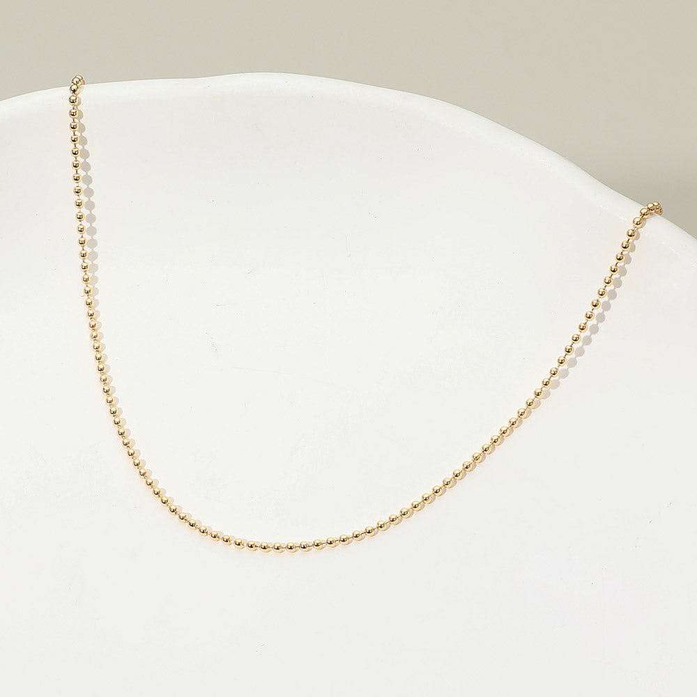 Madeline Love Gold 18K Gold Filled Beaded Chain Necklace