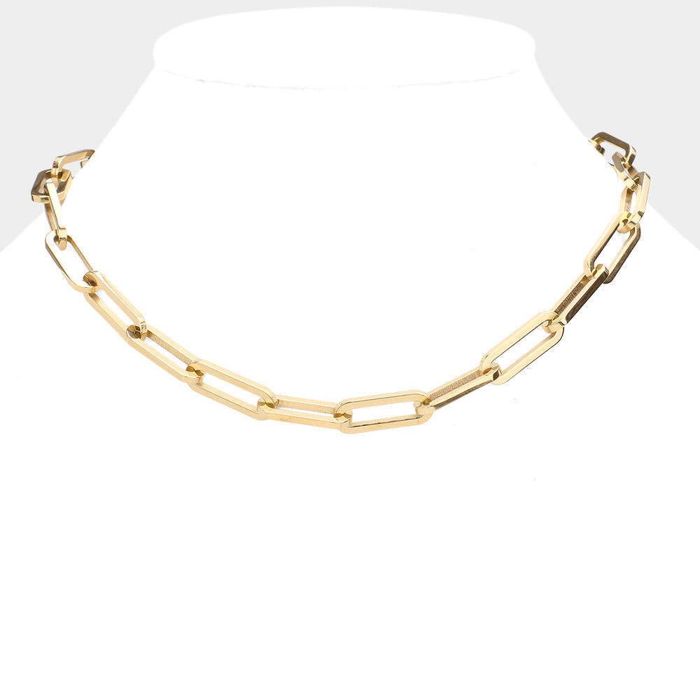 Madeline Love Gold 18K Gold Dipped Stainless Steel Premium Handmade Chain Necklace
