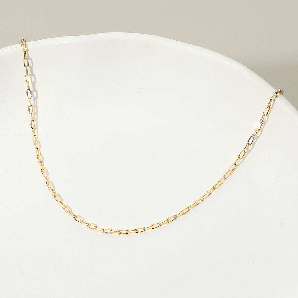 Madeline Love Gold 18K Gold Filled Oval Paperclip Chain Necklace