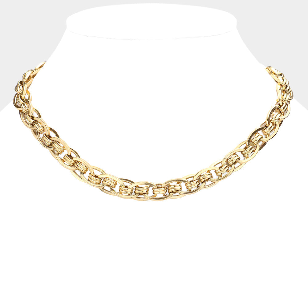 Madeline Love Gold 18K Gold Dipped Stainless Steel Premium Handmade Chain Necklace