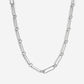 Madeline Love Rhodium Gold Dipped Paperclip Chain Necklace